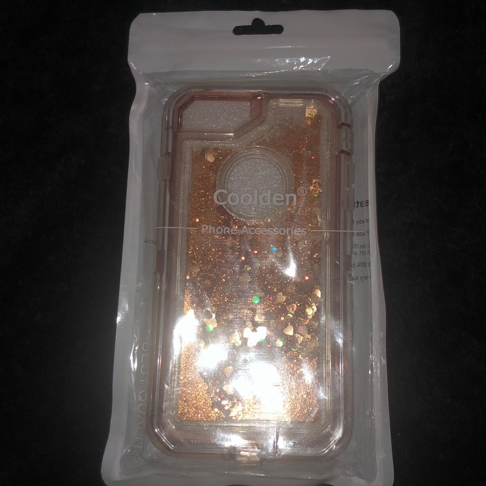 I Phone 8 plus glitter phone case
